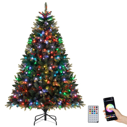DirectDeals 5/6/7/8 ft artificial Christmas tree with LED lights and remote app control on Tampa Home & Garden Store