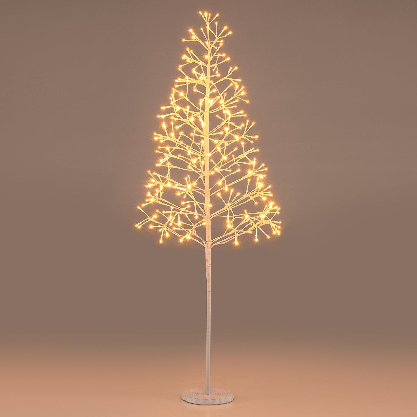 5/6/7 FT Lighted Birch Tree Pre-lit Twig Tree with 240/320/456 Warm White Light LED Lights