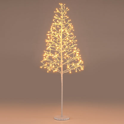 5/6/7 FT Lighted Birch Tree Pre-lit Twig Tree with 240/320/456 Warm White Light LED Lights