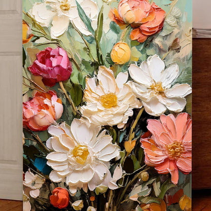 Serene Blossoms Wall Art Canvas by Tailored Canvases, pink, white and yellow florals on Tampa Home & Garden Store