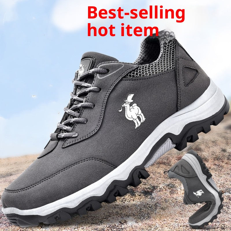 Stevvex men's ultralight running shoes gray upper with white midsole rugged outsole logo on Tampa Home & Garden Store