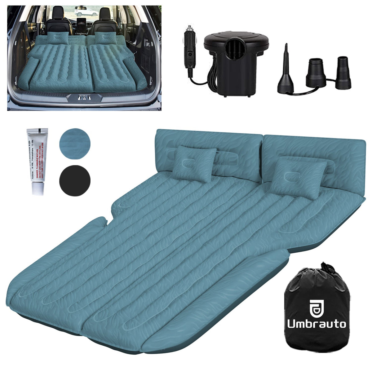 Umbrauto SUV air mattress 1.0 in slate with pump and carry bag on Tampa Home & Garden Store