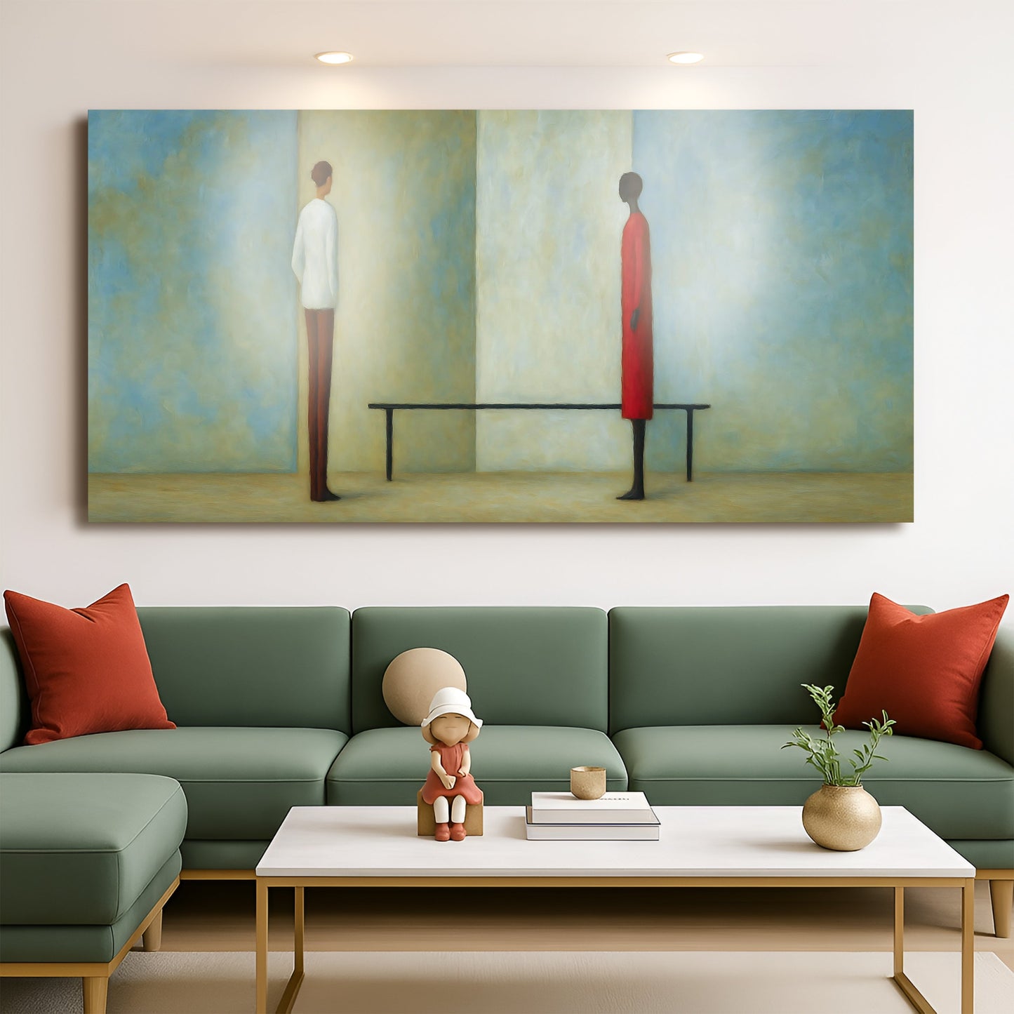 Confrontation Art Wall Canvas Print Usa