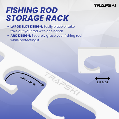 Wall and Ceiling Fishing Rod Rack Holder