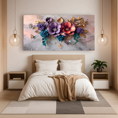 Floral Symphony Canvas Wall Art for Living Rooms