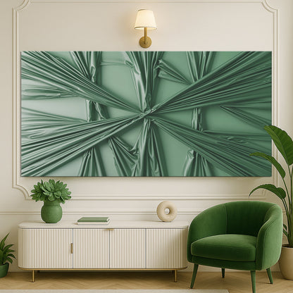 Modern Abstract Minimalist Wall Art VI canvas Tailored Canvases green draped fabric crafting on Tampa Home & Garden Store