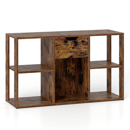 5-Cube Bookcase with Storage Drawer in rustic brown finish by DirectDeals on Tampa Home & Garden Store