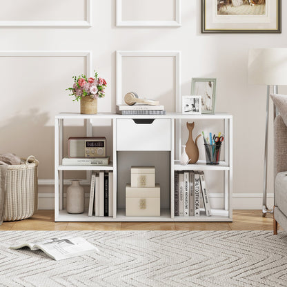 5-Cube Bookcase with Storage Drawer DirectDeals white finish on Tampa Home & Garden Store