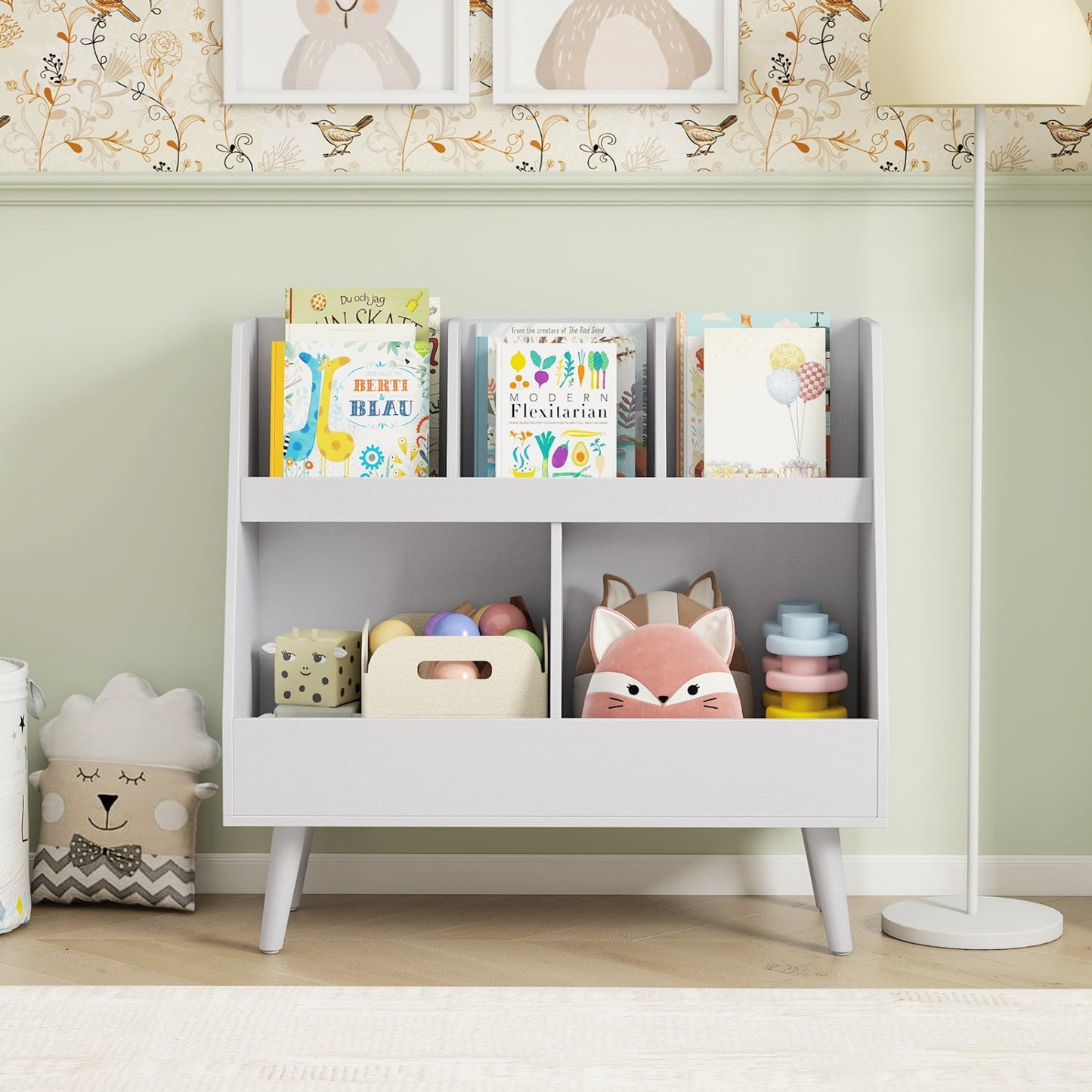Kids Bookshelf and Toy Organizer 5-Cube Storage