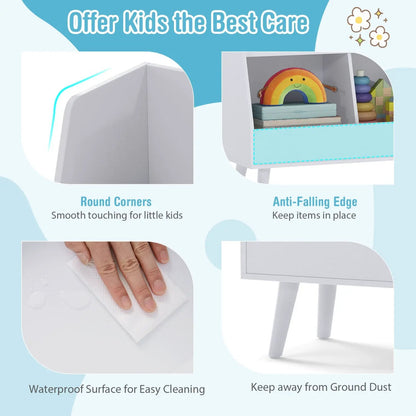 Kids Bookshelf and Toy Organizer 5-Cube Storage