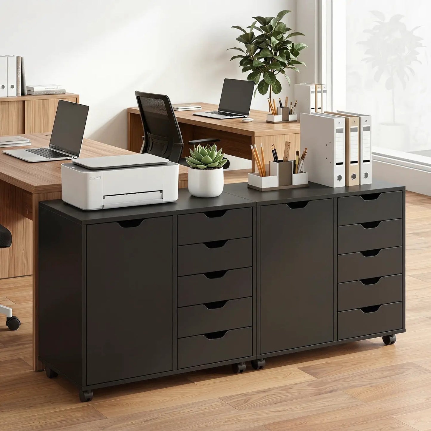 5-Drawer Storage Cabinet with Adjustable Shelf