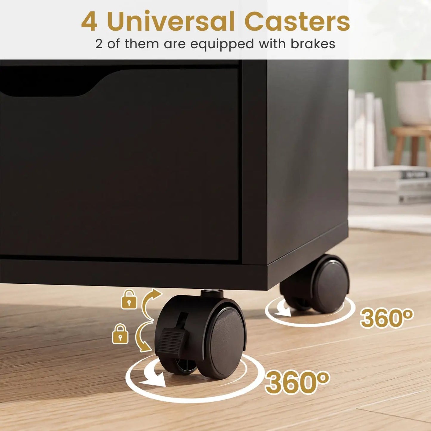 5-Drawer Storage Cabinet with Adjustable Shelf