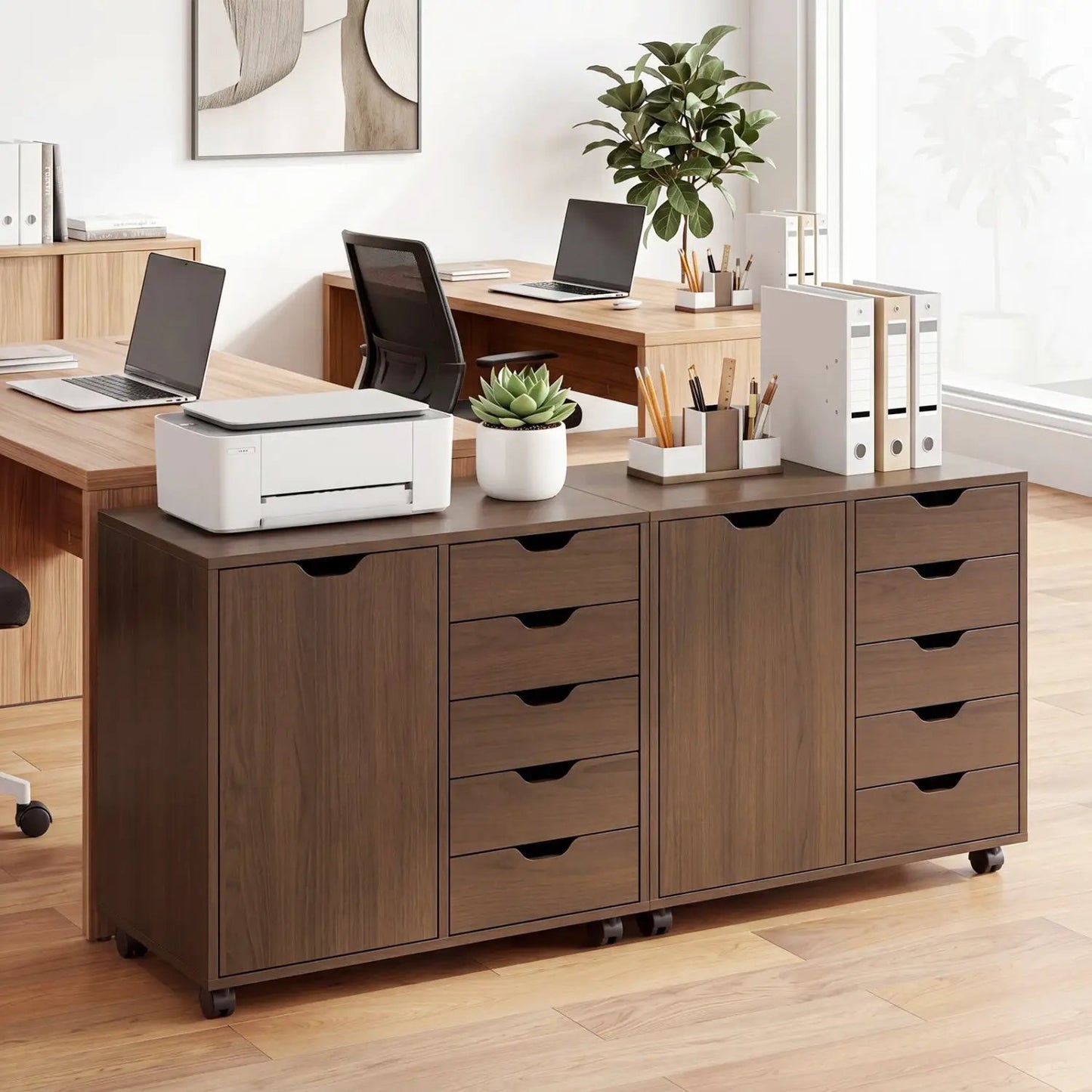 5-Drawer Storage Cabinet with Adjustable Shelf