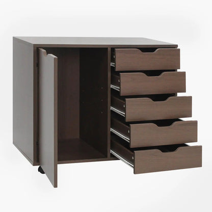 5-Drawer Storage Cabinet with Adjustable Shelf
