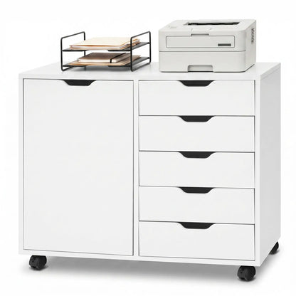 5-Drawer Storage Cabinet with Adjustable Shelf