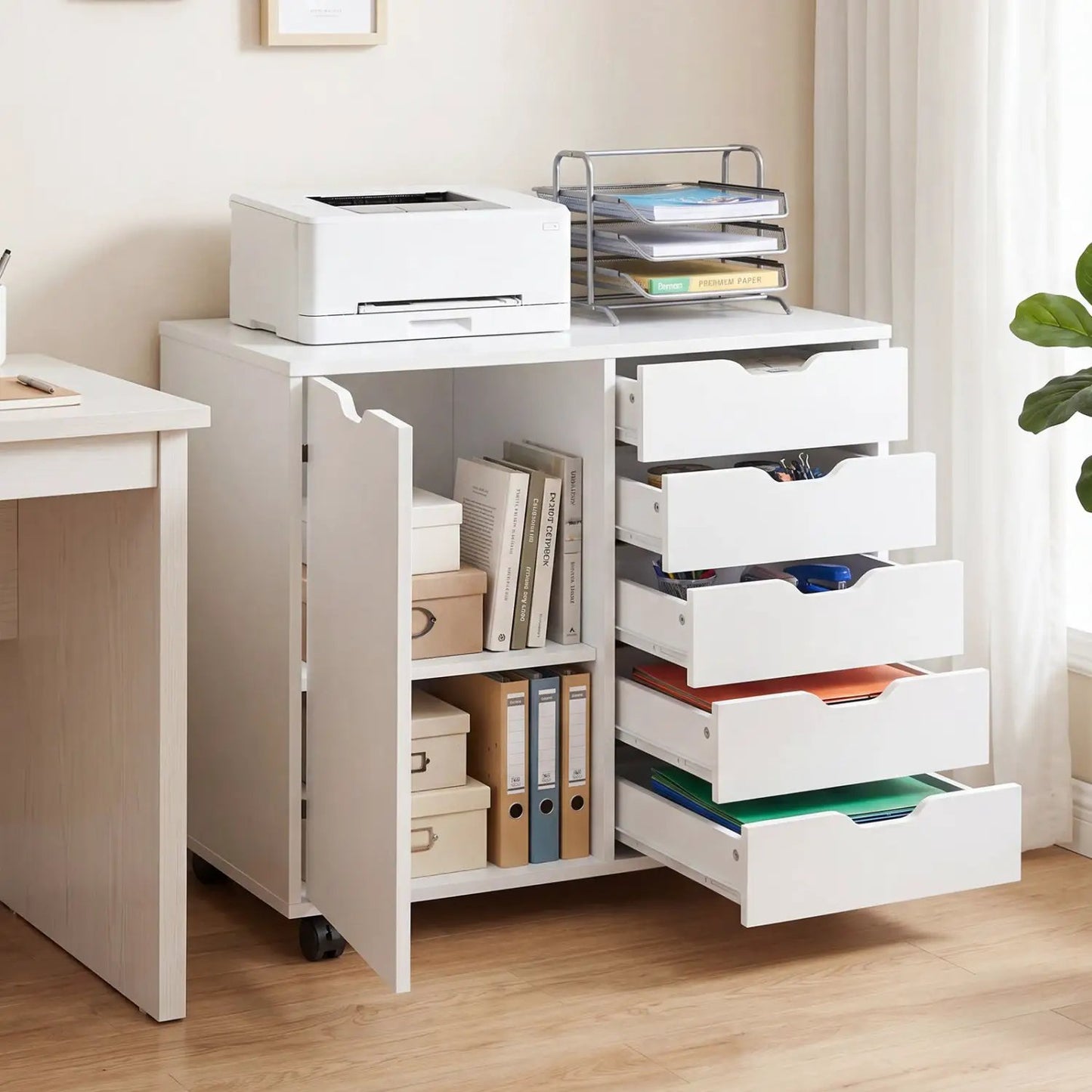 5-Drawer Storage Cabinet with Adjustable Shelf
