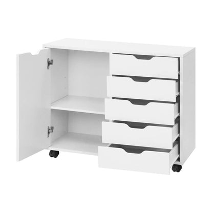 5-Drawer Storage Cabinet with Adjustable Shelf