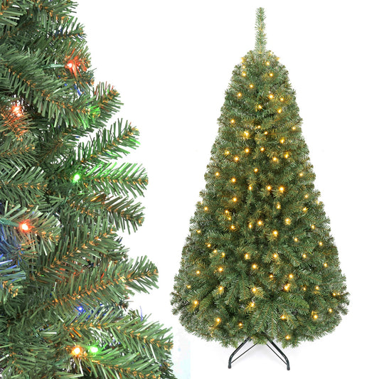 5 ft DirectDeals pre-lit artificial Christmas tree with dual-color lights on metal stand on Tampa Home & Garden Store
