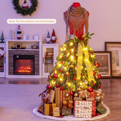 5 ft pre-lit mannequin Christmas tree DirectDeals with warm lights and gold ribbon on Tampa Home & Garden Store