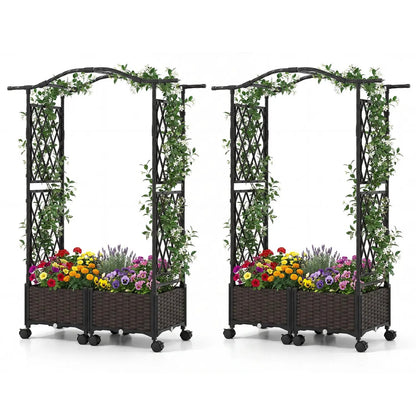 5 ft Tall Raised Garden Bed with Lockable Wheels