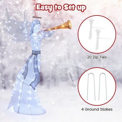 5 ft Christmas Angel light sculpture with 100 LED lights and 4 ground stakes DirectDeals on Tampa Home & Garden Store