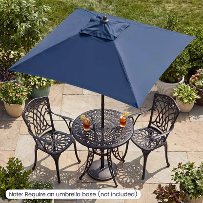 5 Foot Square Patio Market Umbrella With 4 Ribs