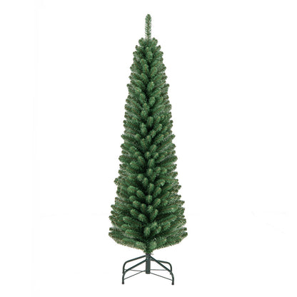 DirectDeals pencil Christmas tree 5/6/7/8 ft with memory wire branches and upgraded metal stand on Tampa Home & Garden Store