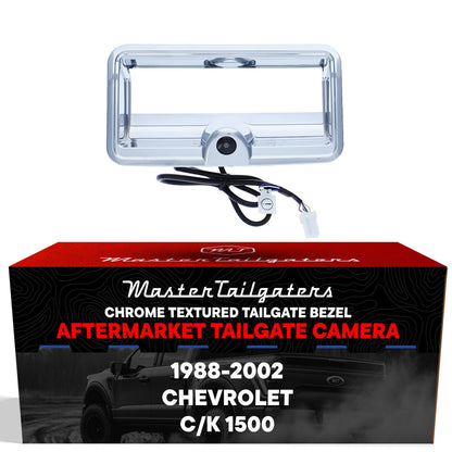 Chrome tailgate bezel with backup camera by Master Tailgaters for Chevy C/K 1500 (1988-2002) on Tampa Home & Garden Store