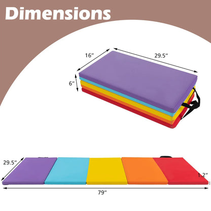 Five Panel Gymnastics Mat for Kids and Adults