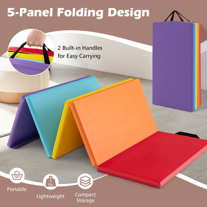 Five Panel Gymnastics Mat for Kids and Adults