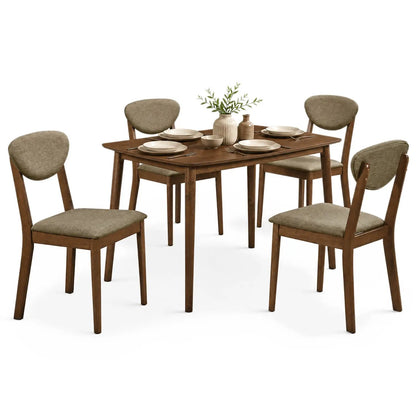 Five Piece Dining Set with Table and Chairs