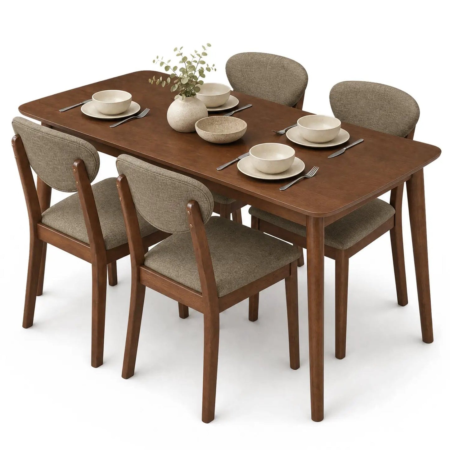 Five Piece Dining Set with Table and Chairs