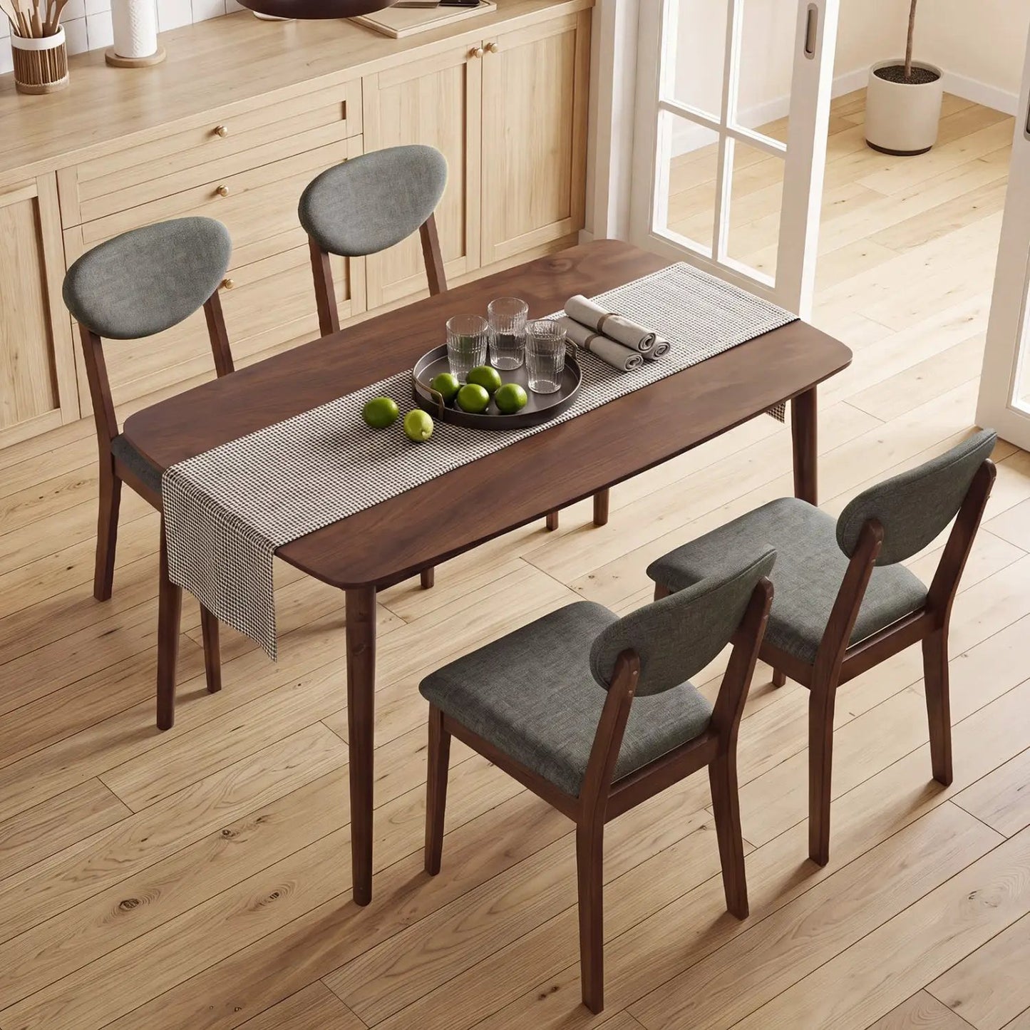 Five Piece Dining Set with Table and Chairs