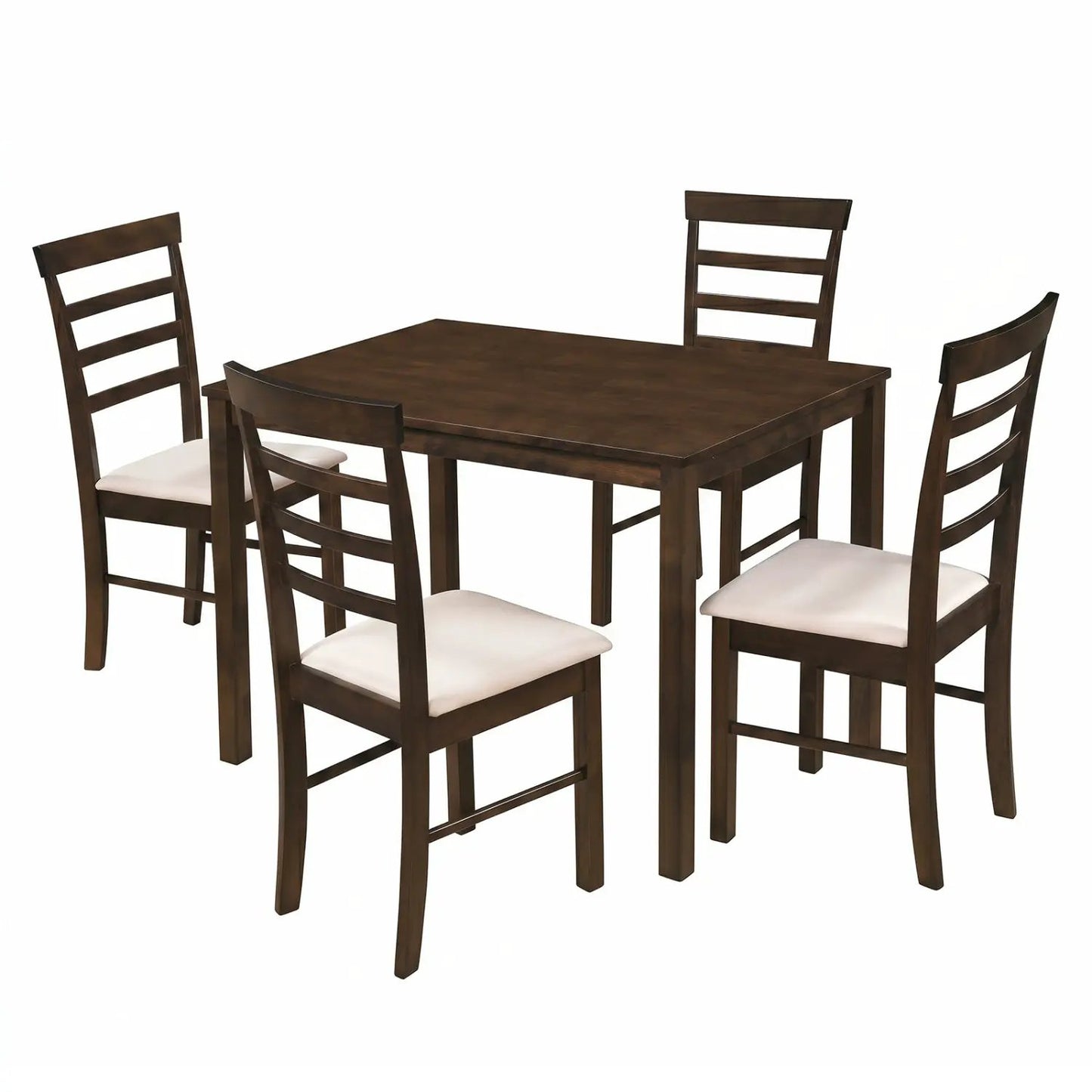 5-Piece Dining Set for 4 With Upholstered Chairs