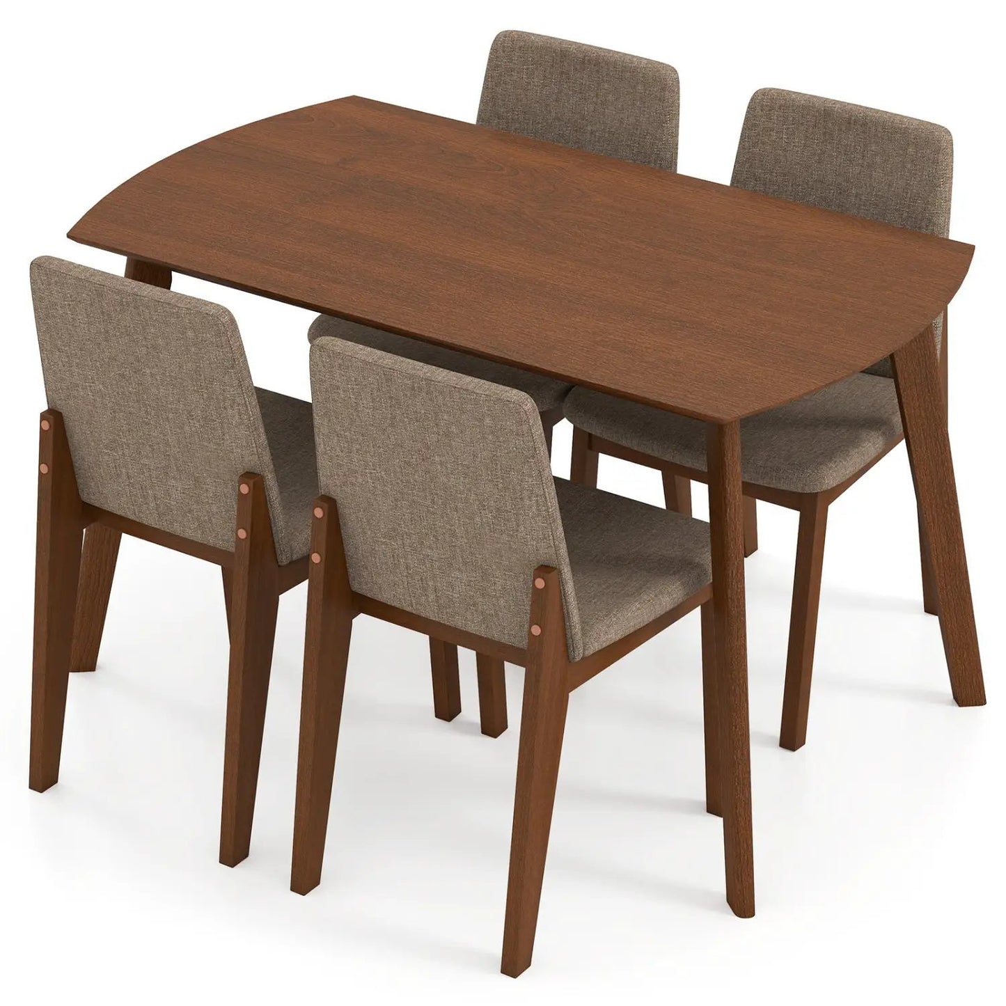 5-Piece Kitchen Table and Upholstered Chairs Set