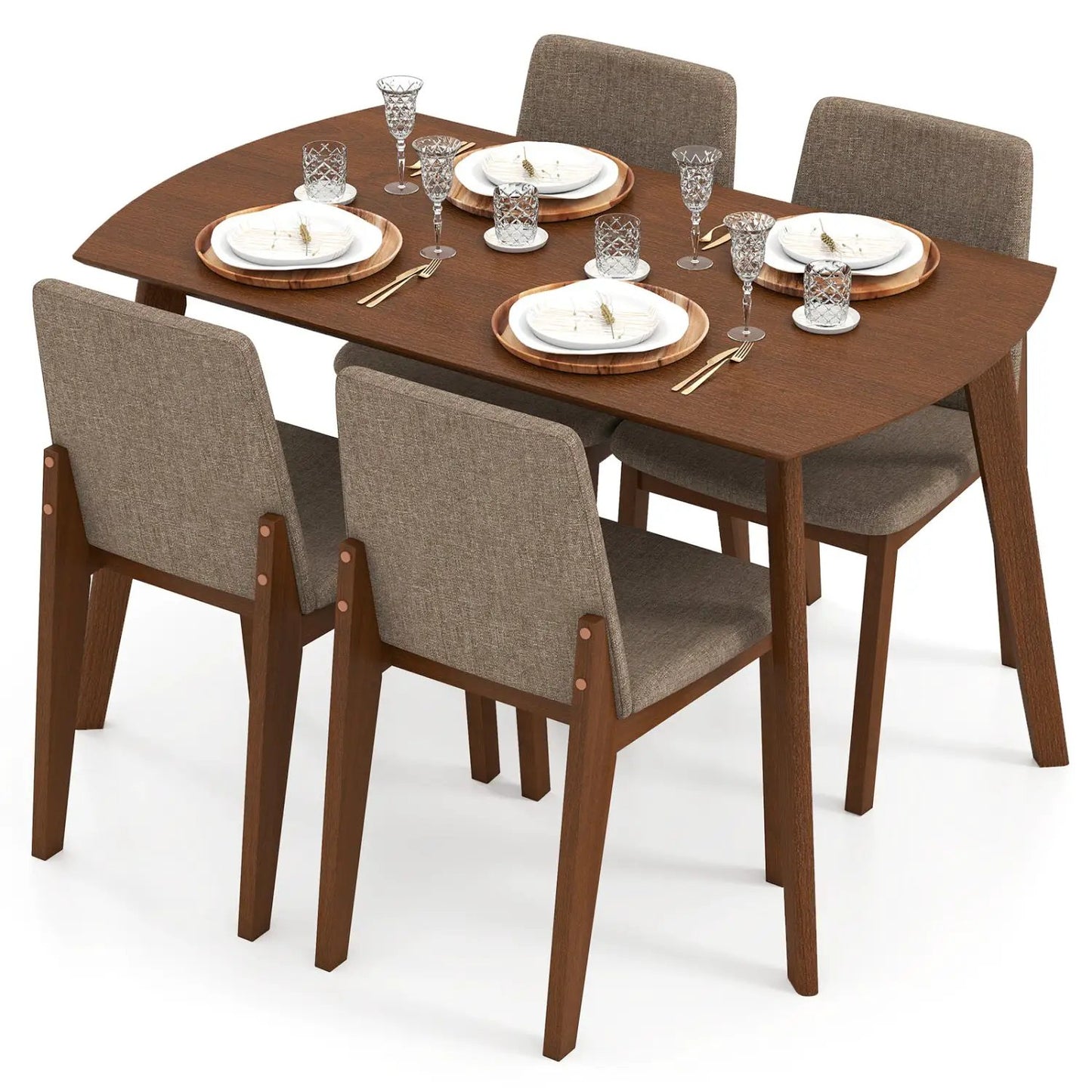 5-Piece Kitchen Table and Upholstered Chairs Set
