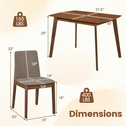 5-Piece Kitchen Table and Upholstered Chairs Set