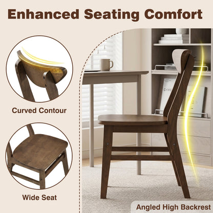 5-Piece Solid Wood Dining Set for Small Space by DirectDeals, curved contour seats, angled back on Tampa Home & Garden Store
