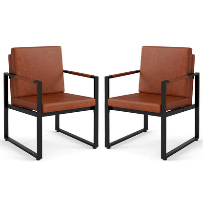 5 Pieces Living Room Set with 2 Accent Chairs and 2 Coffee Tables