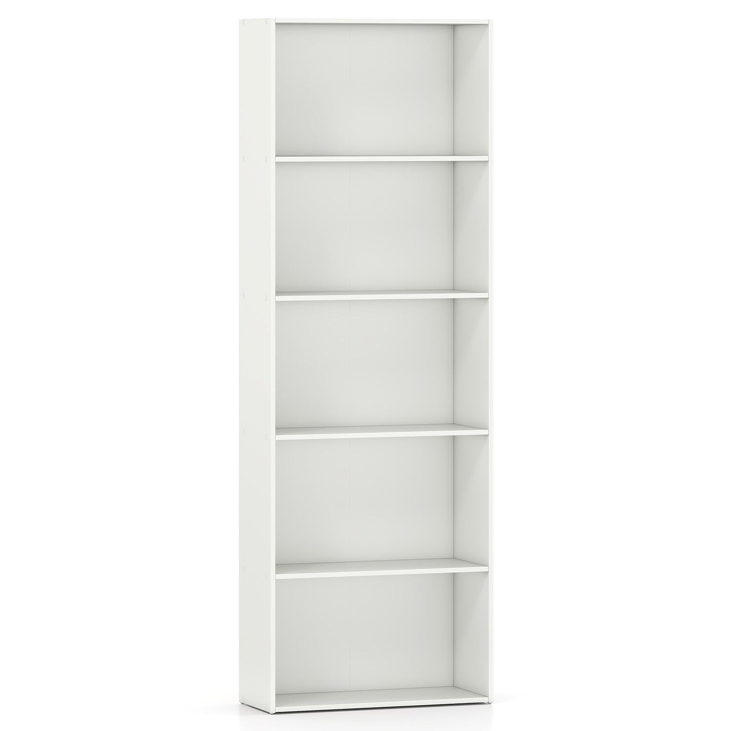 Estantería de almacenamiento de 5 estantes Mueble expositor moderno multifuncional-Negro