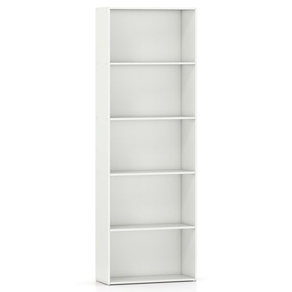 Estantería de almacenamiento de 5 estantes Mueble expositor moderno multifuncional-Negro