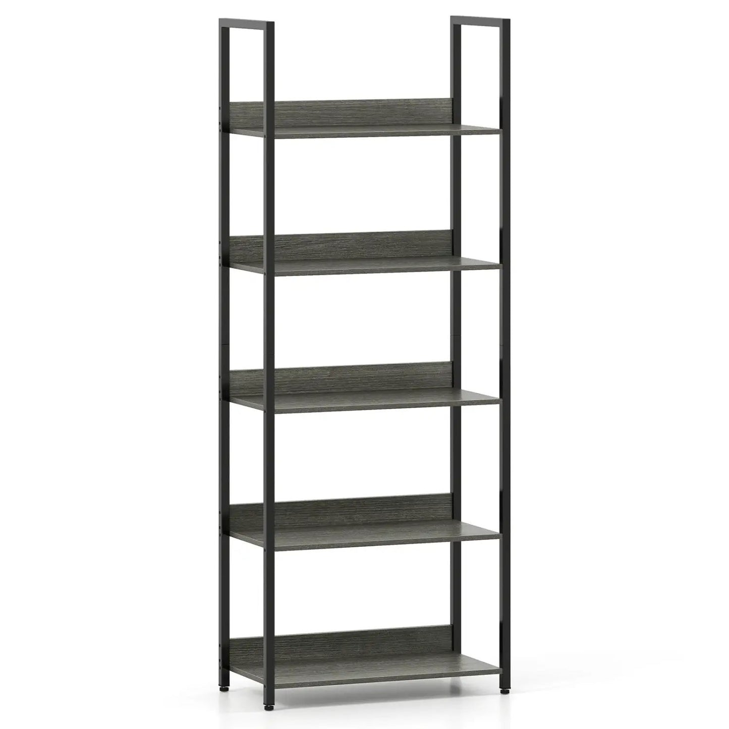 5-Tier Bookshelf Tall Wooden Open Bookcase