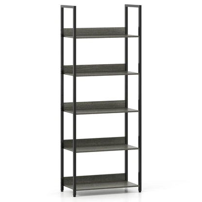 5-Tier Bookshelf Tall Wooden Open Bookcase
