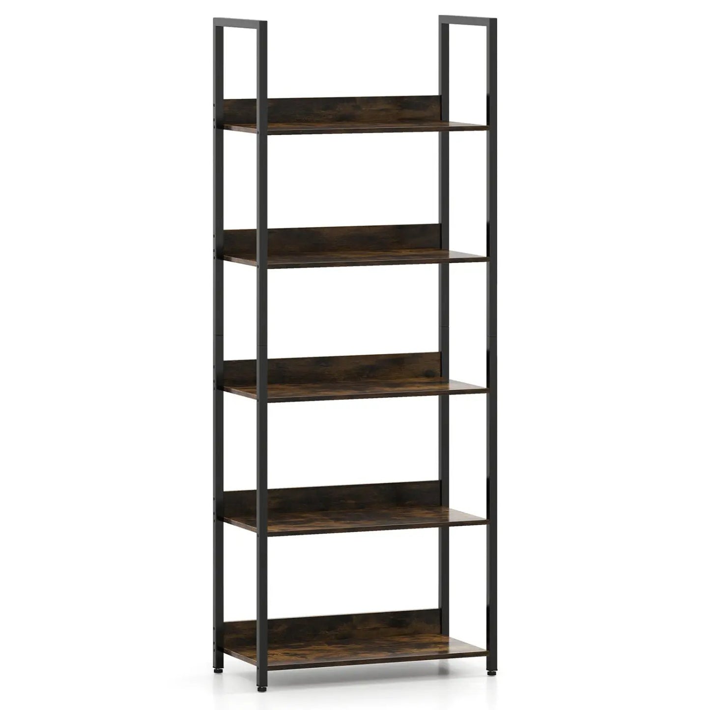 5-Tier Bookshelf Tall Wooden Open Bookcase