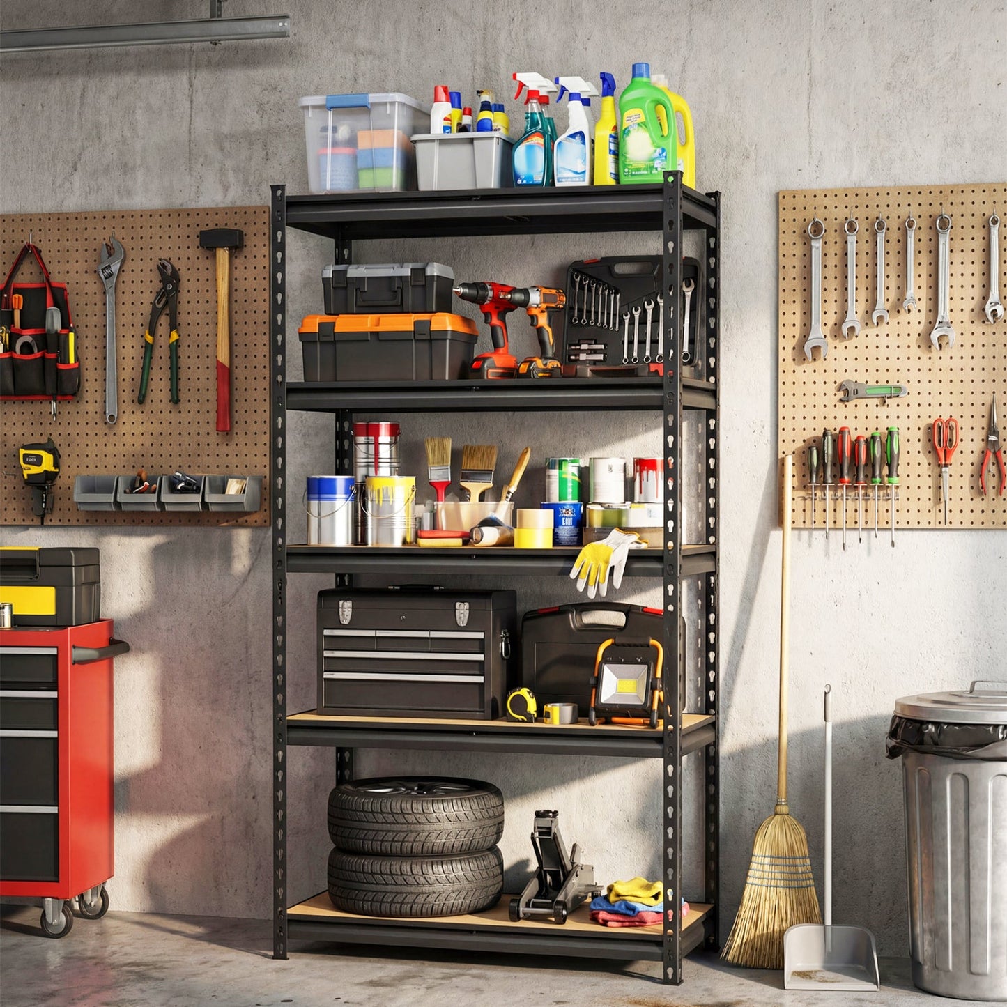 5-Tier Garage Shelving Unit Heavy Duty Metal