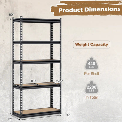 5-Tier Garage Shelving Unit Heavy Duty Metal