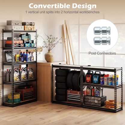 5-Tier Garage Shelving Unit Heavy Duty Metal