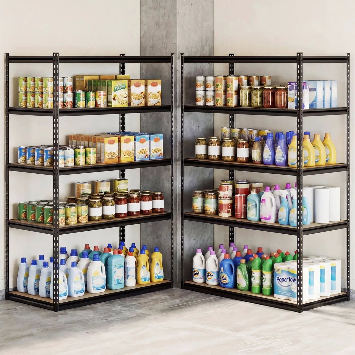 5 Tier Heavy Duty Shelving Unit 2200 Lbs Capacity