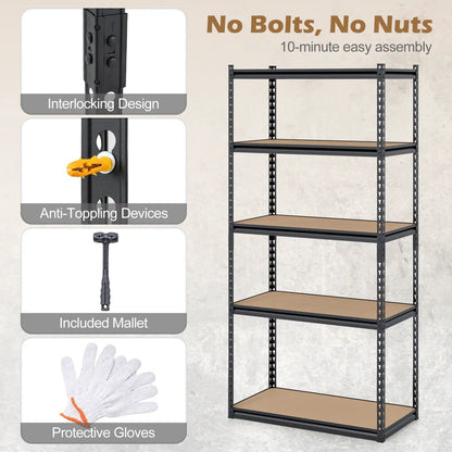 5-Tier Garage Shelving Unit with 2200 LBS