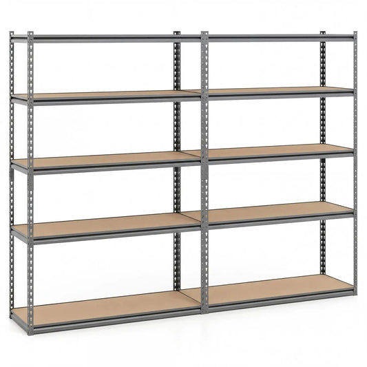 Five Tier Garage Shelving Unit 2200 Lbs Capacity